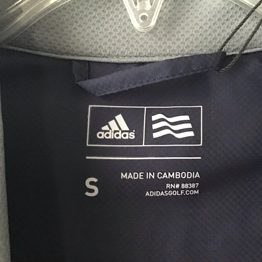 Men's Adidas Navy Golf Club Windbreaker Jacket NWT
